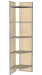 Corner Library Shelf - LDF Material with PVC Edge