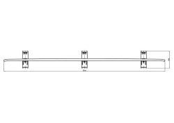 Switch Control Rail with Pads, Model MSZ.8365.14.000RK