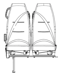 Left Two-Seater Passenger Seat COT.KHP.3-6840025
