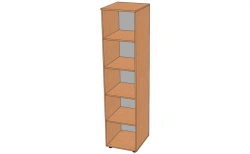 Open Storage Cabinet with Four Shelves - Model ШП-1