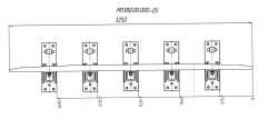 SP850 Profile Counter Rail with Complete Set of Padding and Fasteners for SP R50 m 1/9 Pr. 1623 (MP 380.00.000-05)