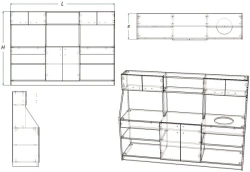 Children's Wall Kitchen Storage Unit (DSK Series)