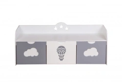 Stylish Toy Storage Unit with 3 Rolling Drawers - 120 cm