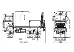 Special Cargo-Passenger Vehicle Model 677614 with Crane-Manipulator Unit (IM15, IM20, IM27, IM40T, IM50, IM55, IM77, IT90, IM95)
