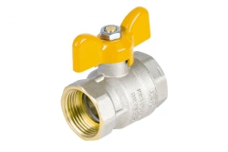 Nickel-Plated Gas Ball Valve Dist, Expert Series DN25 1" G1/2 G1/2, N213B