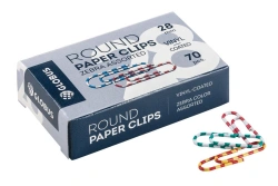 Colored Zebra Paper Clips 28mm, Pack of 70
