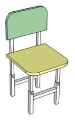 Adjustable/Fixed Children's Chair Type 1