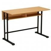 Double Student Desk Edelwood PU-3
