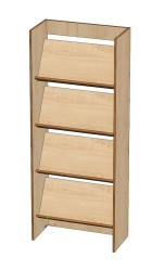 Demonstration Library Shelf, Laminated Particleboard with PVC Edge