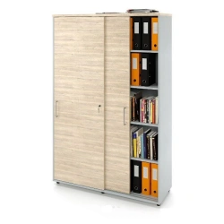 Laminated MDF Sliding Wardrobe with Adjustable Shelves