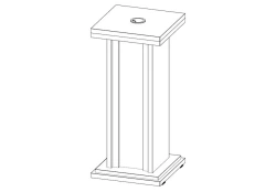Status Flag Stand - LDSP Material, 43mm Thickness