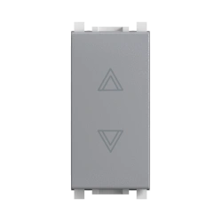 Hidden Installation Switch for Roller Shutters, 10A, 250V, Silver, Art. 72118.S