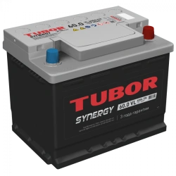 TUBOR SYNERGY 6СТ-60.0 VL Low-Profile Lead-Acid Starter Battery