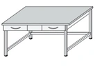 Metal Work Table with Metal Frame and 2 Hanging Drawers SP-8(m)