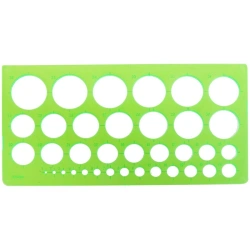 Circle Stencil 1-36mm, Plastic