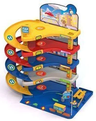 Multi-Level Car Parking Garage with Lift and Service Features