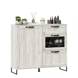 Sydney Combined Chest of Drawers (White Craft Oak)