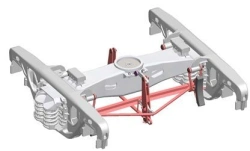 Two-Axle Truck Frame for Freight Cars Model 18-9896 9896-10.01.00.000