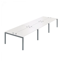 Double Bench with Metal Frame for 6 Workstations, SMS6-P-10K.149.Pr50