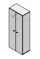 Wooden Office Wardrobe - Air Zone Furniture Set