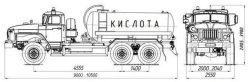 Acid Transport Tanker AЦK-10 4680K2-60 on Ural 4320 Chassis