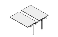 Conference Table Section with Metal Frame for Office Use