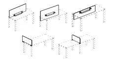 Wooden Table Screen Furniture Set Series "A4