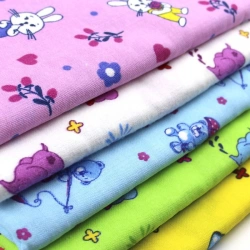 Bleached Cotton Flannel Fabric, Printed, Smooth Dyed Art. 1600F/75