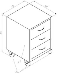 Mobile Laboratory Cabinet ML-TP