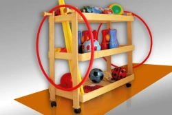 Sports Equipment Storage Trolley Rack 610-612