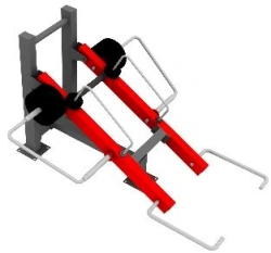 Outdoor Power Trainer for Combined Upper and Lower Body Press, Core Muscles, Adjustable Load