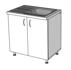 Sink Table with PVC Edging, Customizable Design