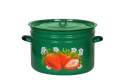 Steel Enamelled Food Storage Tank with Lid, 18L