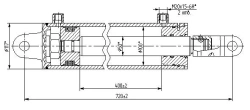 Hydraulic Cylinder 1140.00.00.00 (100x50-400 mm), 16 MPa