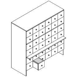 Filing Cabinet Model Sh 06 for Public Spaces