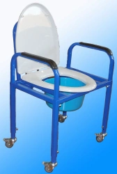 Toilet Chair on Wheels KTU-011 for Adults and Seniors