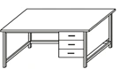Metal Frame Utility Table with Cabinet SP-7