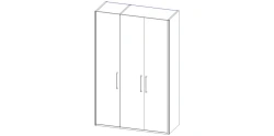 Salvador" Living Room Furniture Set - 3-Door Wardrobe Model Ш1030H S01 D/D
