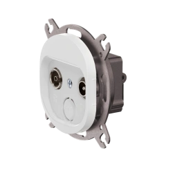 CADUCEUS ALING EON Hidden Installation TV/FM Socket, White, Art. E612Z.0