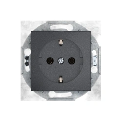 CADUCEUS ALING PRESTIGE Hidden Socket with Grounding 16A, 250V, Graphite, Art. 6