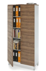ZAMM Wardrobe with 5 Shelves and 2 Doors, Metal Frame