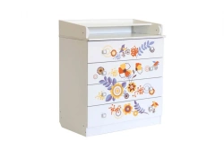 White Polini Kids Simple 1580 Dresser for Children