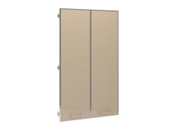 Medium Tinted Glass Doors in Aluminum Frame, Art. JNS502
