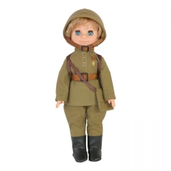 Plastic Infantry Doll with Helmet - Spring, V3979