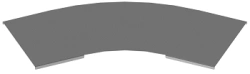 Horizontal 45 Degree Radius Cover for Cable Trays KLO 000 U45