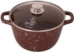 4.5L Aluminum Cast Pot with Non-Stick Coating by Kukmara, Elite Stone Line