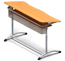 Adjustable Two-Seater Desk for Educational Institutions, Model PЭ-ДУП4-6