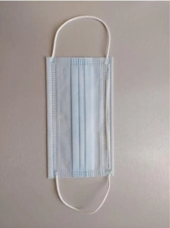 Three-Layer Disposable Medical Face Mask with Ear Loops, 175mm x 9mm