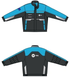Men's Protective Suit Against Mechanical Impacts, Model TMХ002, Jacket and Pants, Iron Gate Color
