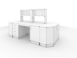 Ergonomic Island Work Table OS-5 for Standing and Sitting Operators